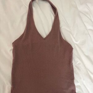 American Eagle Outfitters Ribbed Halter Top